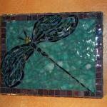 Ooak Custom Dragonfly Mosaic Art, Stained Glass