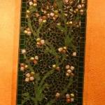 Ooak ... Asian Flower Mosaic Tile, Stained Glass..