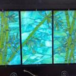 Triple Bamboo Mosaic Panel, Framed For Your Home..